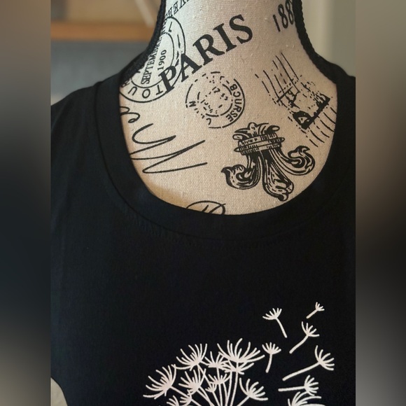 Just Breathe Tank Top Dandelion Blowing In the Wind Peaceful Reminder Shirt - Picture 6 of 8